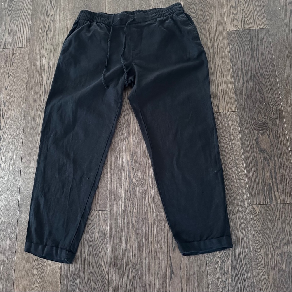 Old Navy Black Linen Blend Pants